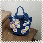 お花がいっぱいミニトートバッグ