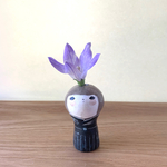 こけしちゃん 花瓶 むらさき