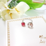 ♡フォークリング♡イディアンピンク＆クリスタル