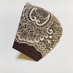 送料無料【ベージュレース】立体マスク レースマスク