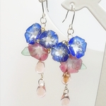 揺れるあさがおピアス(朝顔)