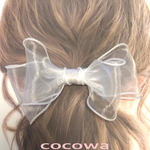 オーガンジーリボンヘアゴム♡