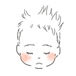 すやすや赤ちゃん 似顔絵 アイコン イラスト