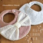 BIG RIBBON  BIB ＊kusumi pink＊