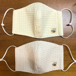 ミツバチタグ🐝ワッフル生地マスク