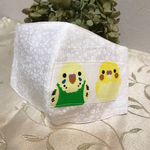 🦜マスクセール！インコマスク　小鳥柄マスク　手拭いマスク　さらしマスク　息がしやすいマスク　小学生マスク　中学生マスク　高校生マスク　レディース 小さめマスク　レディース マスク