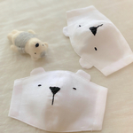 ❉再販❉[お子さまサイズ]晒のしろくまマスク
