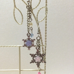 フリージングフラワー(パープル) ピアス