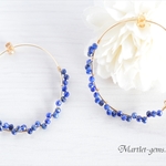 14kgf*Modern Lapis lazuli  イヤリング/ピアス