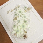 iphone　押し花ケース【nankororonさまオーダー品 】