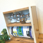  2段 コストコsize  ＊ WB kitchen  paper rack⁑ キッチンペーパー スパイスラック 《受注製作》