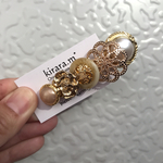 new新作☆1点物　ヴィンテージアンティークボタン　ヘアクリップ☆