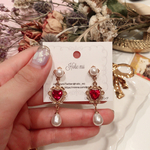 #2154 パールハートピアス/イヤリング