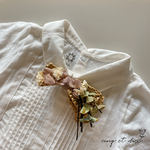 ベビー・キッズ リーフリボンネクタイ　Ruban Feuilles * coloré × vanille