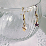 twinkling star　淡水パールとほしのピアス