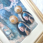 フェルメール✳真珠の耳飾りの少女ピアス  個性的