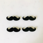 Black Mustache Cabochons