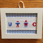 トイレの刺繍額