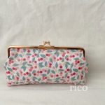 libertyのがま口ポーチ♡