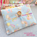 【送料無料】ゆめかわ♡ポケットティッシュケース♡boo-pide928 ♡オリジナル（新作）バニラポップ♬*•.＊🦄💖🌟ライトブルー