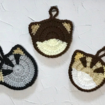 アクリルたわし【猫皿キュッキュッ】3点セット