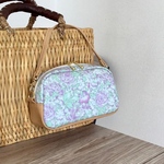 liberty＊持ち手が着くポーチ【Powis ポウィス＊ラベンダー】リバティ ラミネート