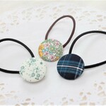 3点セットくるみボタンのヘアゴム　送料無料♪