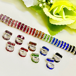 ◆送料無料◆ 9色×4個 36個⚫︎カラーロンデル 6mm×3mm