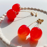 さくらんぼピアス🍒うっすらグラデーション🍒