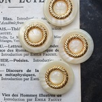 【2個】28mm vintage button　No.20813-0828