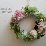green+pink*wreath(25cm)