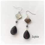 ブラックシェル×オニキス  ピアス/イヤリング