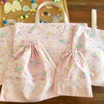 入園入学５点セット ゆめかわ ペガサス柄 ピンク レース