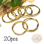 【特価！】（20個）20mmフープチャーム（ゴールド）