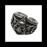 再販【skull×star_Rose RING】薔薇 星 スカル パンク ロック シルバー  ユニセックス  指輪 メンズ  病みかわいい メンヘラ モード 病みかわいい ゴシック 骸骨 ダーク