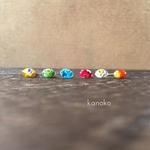 ステンレス ヴィンテージミルフィオリの一粒ピアス
