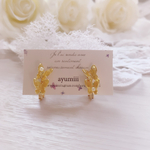𝒷𝓊𝓉𝓉𝑒𝓇𝒻𝓁𝓎 ‪‪❤︎‬マスクに絡まない♡ 痛くないバタフライイヤリング‪‪❤︎‬