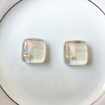 ふんわりチェック　くすみカラーレジンアクセサリー