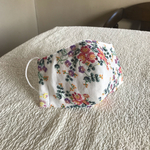 イタリア製リネン刺繍生地の立体マスク(涼感ガーゼ仕様)R