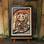 かわいい タトゥー イラスト 刺青 開運 招き猫 桜吹雪 打出の小槌 B5サイズ