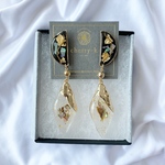 Black half moon crystal pierce