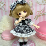 【オビツ11】ロリータ風ワンピースセット<ブラック系>