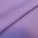 紫色 本加賀友禅 織だし草花模様 小紋 正絹 丹後ちりめん【50cm×36cm】仕付け糸付き着物の解き 和布 生地 はぎれ リメイク素材 silk100%