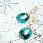 シーグリーンのクリア　ピアス &イヤリング