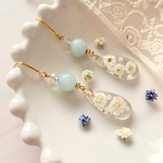 しずくピアス（アマゾナイト）