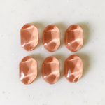 Clear Pink Water Faceted Oval Cabochons
