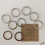 LC04S☆円形リング丸サークルリング　シルバー色　幅約26mm内径20mm 　10個