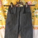 長めの丈のヒッコリーハーフパンツ80〜90