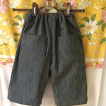 長めの丈のヒッコリーハーフパンツ100〜110