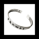 silver999【JAPAN sinkyou III BANGLE 】﻿シルバー silver925 バングル  ブレス  ユニセックス 心経 和風 メンズ お経 病みかわいい ダーク 蓮